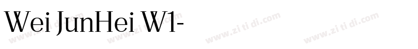 Wei JunHei W1字体转换